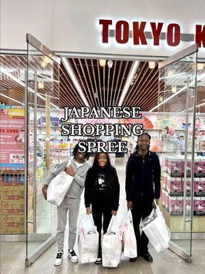 A post by @summerreignhenning on TikTok caption: Japanese Supermarket Shopping Spree! We took our kids to Tokyo Kuma located outside of Atlanta for a no spending limit shopping trip. Check out the full video on our  Y T  at “Hanging With The Hennings”