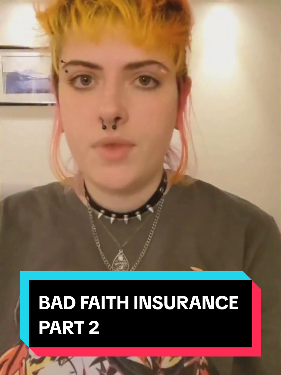 A post by @ashmurdock_ on TikTok caption: part 2 to bad faith insurance! this has been a wild ride 🙃 has anything like this ever happened to anyone else?? #healthinsurance #luigi 