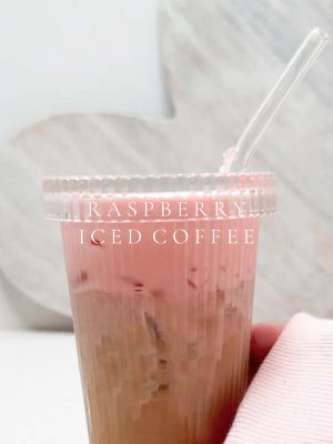 A post by @sophsoph207 on TikTok caption: who agrees that coffee tastes better in a pretty glass? 🤍 #pinkaesthetic #pink #valentine #icedcoffee #nespressovertuo #coffeerecipe #EasyRecipe #aesthetic #satisfying #asmrsounds #satisfyingvideo #fypシ 