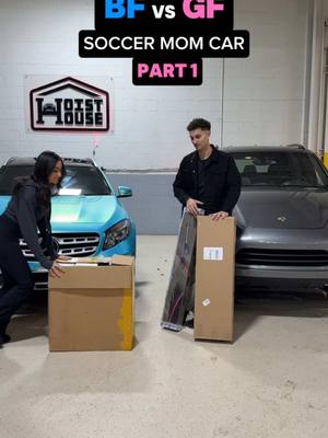 A post by @christinaroki on TikTok caption: Didn’t fully mount the bumper back on you’ll see why lateeaa;) @Grant Sloan #boyfriend #challenge #competition #mercedes #auto #project #cars #DIY 