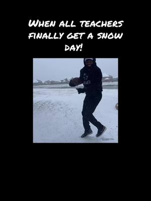 A post by @therealeddiebcomedy on TikTok caption: When all teachers get a snow day! 