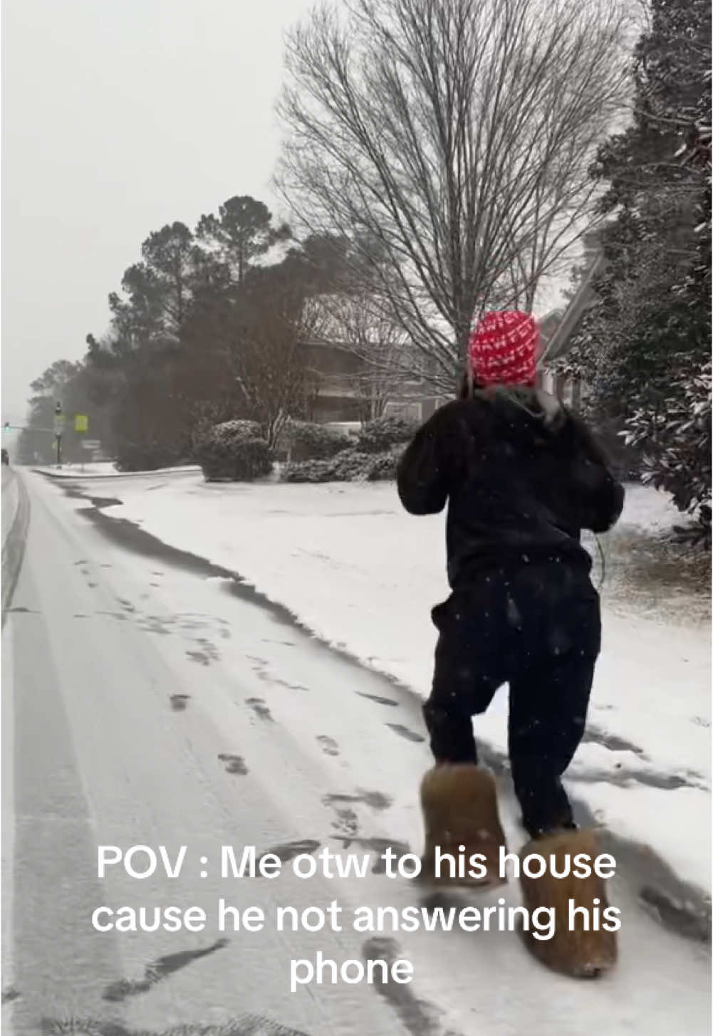 A post by @lovelyykhadijah on TikTok caption: Cause are you snowed in with someone else ???? #fypage #foryoupage 