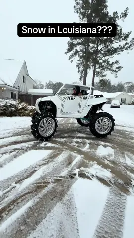A post by @jesselawless on TikTok caption: Test drive✅ #snow #louisiana #rzr #mudlife #downsouth #testdrive 