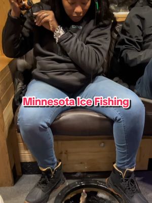 A post by @rainoutdoors on TikTok caption: Went to Minnesota for Jason’s work corporate event, which was absolutely amazing, and got to get in some ice fishing while we were there with his work buddies!!! (Full video on YouTube) If you’d never been ice fishing you gotta try it at least once!! We had a time!!! Now off to Tennessee for the week for the SCI Convention!! Hope to see y’all there!!  #rainoutdoors #icefishing #crappie #minnesota #fishtok