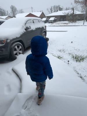 A post by @lacubanita91 on TikTok caption: Conociendo la nieve ⛄️❄️🥶💙 #houstontx #nive #cubanosporelmundo #queemocion😜 