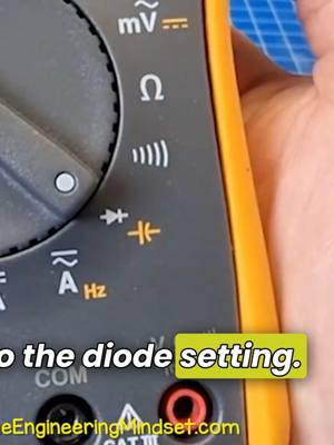 A post by @theengineeringmindset on TikTok caption: Testing Diodes with a Multimeter #electrician #LearnOnTikTok #engineering #electricity