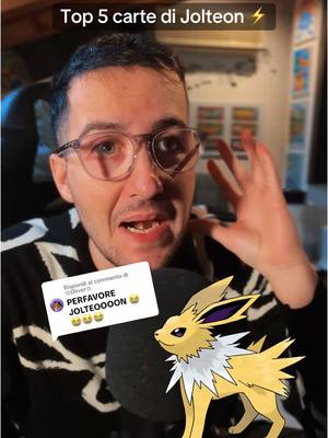 A post by @glaceo on TikTok caption: Risposta a @☆Oliver☆ le più belle carte di JOLTEON! ⚡️ #pokemon #jolteon #pokemonitalia #pokemontcg #pokemoncards 