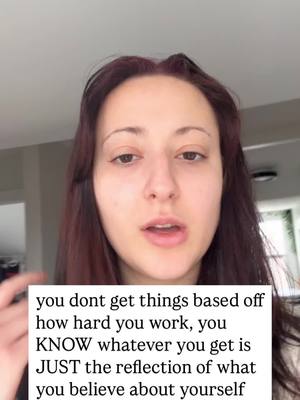 A post by @psychicwaters on TikTok caption: is this really objectively true the harder i work the more i get or is it that what i believe about myself and what I deserve will play out subconsciously? so instead of putting the effort and work to something external to give me a sense of validation, i can put this effort and work into having awareness of my beliefs and where they come from. do I value my own opinion, my own expectations, regardless of the external outcome or does the outcome hold the key in how I show up? how I feel about myself? thats your clue that you can work as hard as you want, and yet because YOUR reality HAS TO reflect YOU, it will show you lack because you have lack of belief in yourself  #lawofassumption #manifestationcoach 