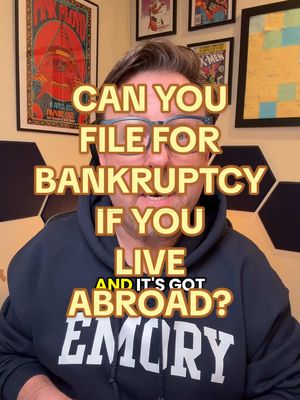 A post by @moneywiselawyer on TikTok caption: Replying to @RHA you can file for bankruptcy in the US from anywhere in the world #bankruptcylawyer #moneywiselaw #Inverted 