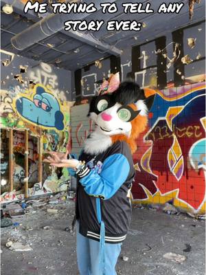 A post by @felixthecalico on TikTok caption: I’m bad at storytelling. 😅 #furry #furryfandom #furrycommunity #fursuit #fursuits #fursuiter #fursuiting #fursuitmaker #fursuitmaking #urbex #urbexing #fursuitmakers #fursuitmaking #fursuitmakersoftiktok #fursuitmakersofinstagram #furryfyp #fyp #foryou 