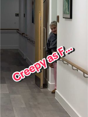 A post by @robertomglevel on TikTok caption: I always had to be quite when I walk past this hallway, there is a stranger who does creepy things 👀 #horror #creepy #scarejump #madeyoujump #robertomg #omglevel #foryou #foryou #foryoupage 