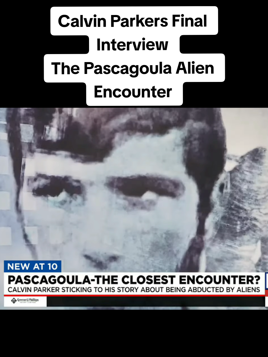 A post by @369_efv on TikTok caption: On the evening of 11 October 1973, 19-year-old Calvin Parker was fishing with a friend on the Pascagoula River in Mississippi. It started just like one of many peaceful evenings, but things took a turn for the worse when three creatures with 'leathery grey skin and crab-like claws' grabbed hold of the two men and pulled them aboard their spacecraft. After a thorough and intrusive examination, Calvin claims he was returned to land where he and Charles Hickson went to the police and were subjected to cross examination and multiple lie detector tests...both men stuck to their stories until they passed away..RIP #ufos #aliens #ets 