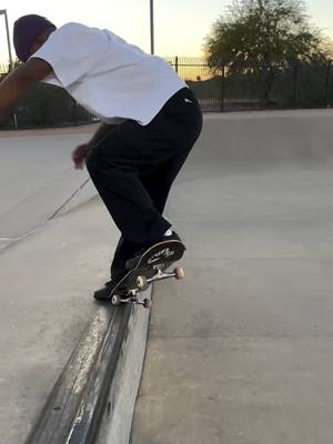 A post by @streetleagueskate on TikTok caption: This Pop Shuv Front Crook reminded us of the Nollie Inward Heel Front Nose from a few years ago, @dashawndjordan going the distance 🔒  📱- Joseph Nicolaus & Xavier Razo