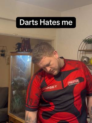 A post by @biglez180 on TikTok caption: This happens every time 🎯 #Darts #dartscommunity #fyp #darts4fun #darts🎯 #dartswm #dartsaddict #PremierLeague #viralvideos #targetdarts #dartsworldchampionship 