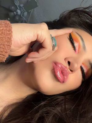 A post by @kxtat on TikTok caption: Sunset inspired makeup #fypシ #makeup #grwm #navajo #nativetiktok #nativeamerican #