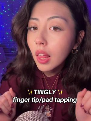 A post by @angeliclofiasmr on TikTok caption: Asmr tingly finger tip/ finger pad tapping for relaxation and sleep!!  #asmr #asmrelax #asmrtingles #angeliclofi #tingles #relax #tapping #tappingasmr #asmrtok 