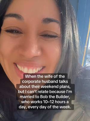 A post by @happymom_0612 on TikTok caption: Being married to a blue-collar man has its pros and cons. Content idea from @Joss Núnez ❤️ #bluecollar #husbandwife #humor #couplegoals #truestory #wife #funny 