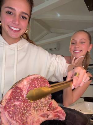 A post by @jordynjones on TikTok caption: Cook a steak with us @Kaydee #fyp #steak #lunch #food 