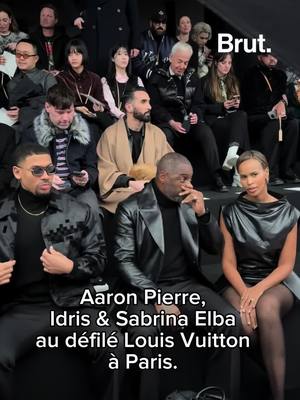 A post by @brutafrique on TikTok caption: Hey, that’s Mufasa 🦁… Brut était au défilé Louis Vuitton hier à Paris et on a croisé #AaronPierre et le couple #Idris et #Sabrina #Elba.