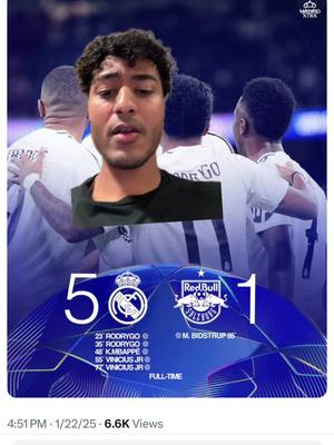 A post by @princedullah on TikTok caption: Real Madrid Beat Salzburg 5-1!!!! 🤍 #Soccer #football #realmadrid #ucl #championsleague #salzburg #bellingham #rodrygo #vinicius #mbappe #viral 