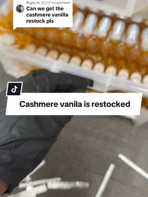 A post by @omascosmetics on TikTok caption: Replying to @🄺🄹🄿 cashmere vanilla is fully restocked! In the mini body oil and full size ,Get them now before they sell out. . #selfcaretiktok #showeroutinetok #omascosmeticsbodyoils #vanillabodycare 