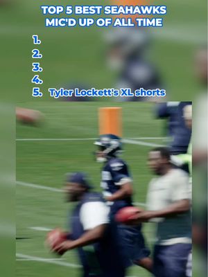 A post by @seahawks on TikTok caption: Did we miss anything? 🤣⬇️ #nfl #seahawks #nflgameday #top5 #funny #historical #micdup 