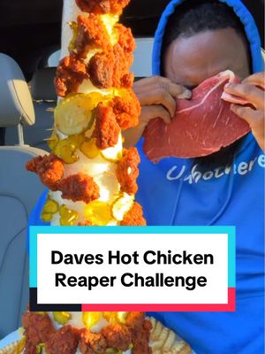 A post by @mr.chimetime on TikTok caption: Trying the @Dave’s Hot Chicken Reaper Tower🤯🔥.. #ncfoodie #daveshotchicken #foodreview #foodcritic 