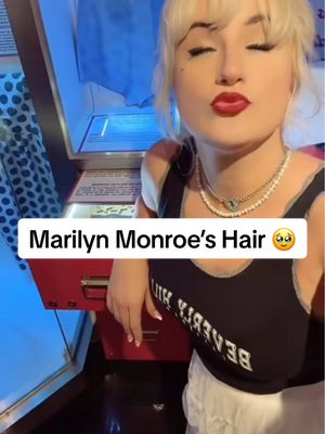 A post by @misshaleymichelle on TikTok caption: An actual lock of Marilyn Monroe’s Hair 🥹❤️ #marilynmonroe #marilynmonroefacts #ripleysbelieveitornot 