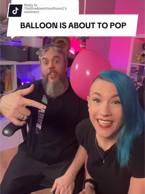 A post by @xstarwake on TikTok caption: Replying to @TheShadowInYourRoom2 This is one of the disturbances! So many things mess up our setup! #TikTokLIVE #LIVE #GamingOnTikTok #balloon #couplegoal #iamlive 