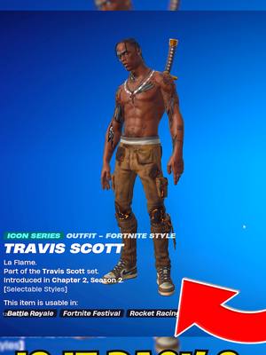 A post by @yaboymisa23 on TikTok caption: Is Travis Scott Coming Back To Fortnite ?#Shorts #yaboymisa23 #FortniteClip #fyp #fypツ #FortniteDaily #Fortnite