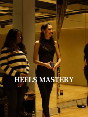 A post by @eleganceny on TikTok caption: Heels is a tool, powerful tool which can make us feel super confident and powerful.  Here is our Heels 1.0 Class in which we learn foundations, we go over very important moments on how to position your legs, your arms, you feet to look not only beautiful but elegant and with less pain. Check link in my BIO to read more about our classes. #elegance #WalkingInHeels #HeelsClass #PoiseAndGrace #HeelsTraining #HeelsTips #MasterTheArt 