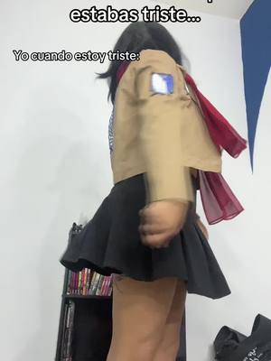 A post by @amexbt123 on TikTok caption: #anime #mikasa #cosplayer 