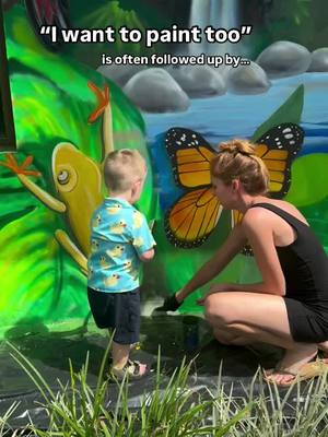 A post by @artbyandreaehrhardt on TikTok caption: The kid loves to paint! 🎨  muralist - painter - art - artist -