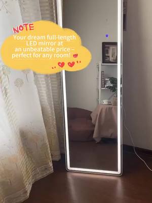 A post by @bitsofeveryday on TikTok caption: Illuminate your space with elegance—this LED full-length mirror is a game changer!✨😍#fyp #mirror 