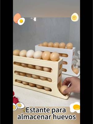 A post by @yall666 on TikTok caption: ¡Haz que el almacenamiento de huevos sea más ordenado! Cada uno está colocado correctamente para ahorrar espacio y conservar la frescura. Ya sea en el refrigerador o en la cocina, es tu ayudante de almacenamiento ideal, que debes necesitar.#TikTok #shopping #TikTokShop 