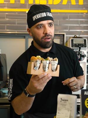 A post by @khalidalameri on TikTok caption: Who knew ordering falafel would be so dramatic 😳🥹🌯
