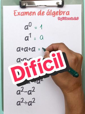 A post by @inge_darwin on TikTok caption: Examen de álgebra. 🤓✌️ #paratí #fyp #matematica #ingedarwin #razonamientomatematico #algebra #ecuaciones #aritmetica 