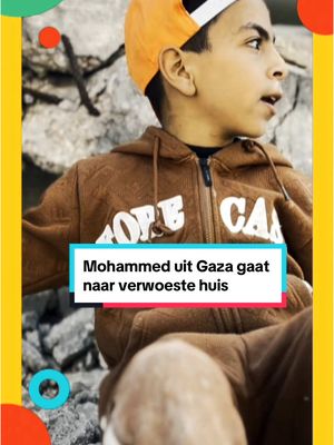 A post by @nosjeugdjournaal on TikTok caption: Nu er niet meer gevochten wordt, kunnen mensen in Gaza weer hulp krijgen. Er zijn nu al meer dan 2.000 vrachtwagens met hulpgoederen het gebied binnengekomen. 💧🥪💊#jeugdjournaal #gaza #oorlog