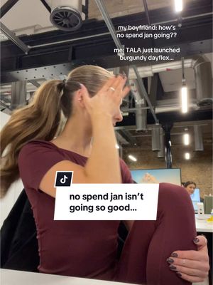 A post by @wearetala on TikTok caption: a day(flex) in the life is NOW LIVE, and yes it includes burgundy dayflex 🤌 // #weareTALA #teamTALA 