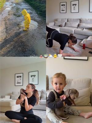 A post by @livwooldridge on TikTok caption: 🌦️🍵🧘🏻‍♀️🐥🎧🤍 #ditl #mumsoftiktok #mumlife #fyp #foryou 