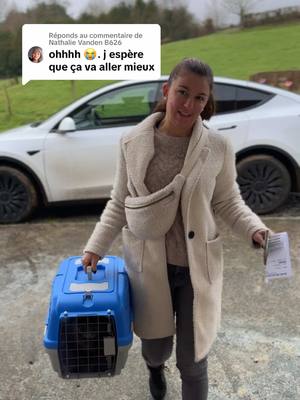 A post by @noemiefamily on TikTok caption: Réponse à @Nathalie Vanden B626 des nouvelles de NALA au retour du vétérinaire. 