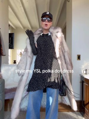 A post by @lisa_corbo on TikTok caption: loves polka dots and @SAINT LAURENT #GRWM #newyorkfashion #fashionweek #ysl 