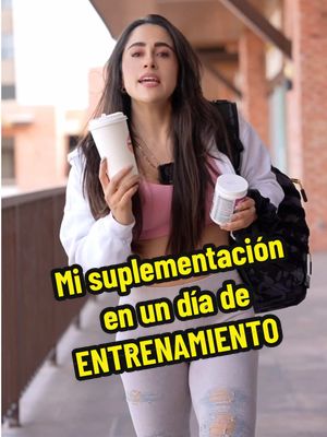 A post by @aleestefaniafitness on TikTok caption: Aquí te cuento de mi suplementación en un día de entrenamiento  #bcaas #creatina #proteina #gym #suplementos #glutamina