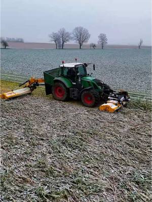 A post by @heinrichsohrdorf on TikTok caption: Bestes Wetter zum Zwischenfrucht mulchen 🌾💪🏼 . . . . #mulchen #zwischenfrucht #frost #cold #winter #kalt #landwirtschaft #landwirtschaftistleidenschaft #heinrichsohrdorf #ağrı #agri #agriculture #photo #photooftheday #fendt #trecker #tractor #muething #fyp #drone #dji #farming #farmingmachines #CapCut 