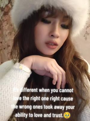 A post by @sopheap3004_1985 on TikTok caption: It’s different when you cannot love the right one right cause the wrong ones took away your ability to love and trust.#hope  #rightone #therightone #lyric #lyrics_songs 