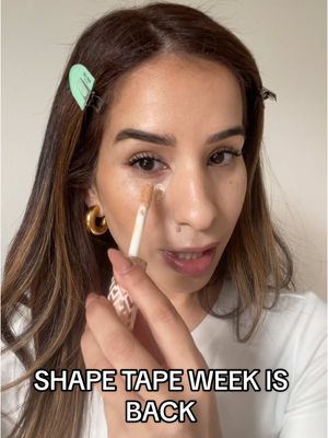 A post by @glambyroxyyy on TikTok caption: Tarte shape tape week is BACK! This only happens once a year! Get it or regret it! The shape tape today is $16 !!!  #tartecosmetics #tarteshapetape #tarteshapetapeconcealer #concealertutorial 