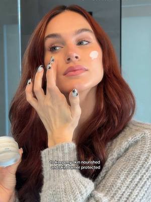 A post by @abbieherbert on TikTok caption: Beating the winter weather & Josh with @SkinCeuticals Triple Lipid Restore 2:4:2 ❄️😆 #SkinCeuticalsPartner