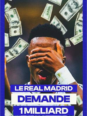 A post by @footmercato on TikTok caption: Le Real Madrid demande 1 milliard d'euros pour Vinicius Jr ! 😱 Tu vois un club débourser ce montant pour lui ? 👀 #vinijr #viniciusjr #vini #realmadrid #football 