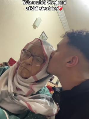 A post by @nour10langreo on TikTok caption: “Si te vas antes que yo me vas a dejar cicatriz” ❤️‍🩹 #cicatriz #abuela 