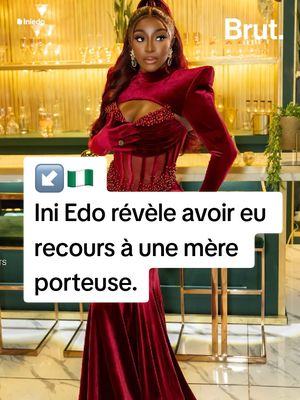 A post by @brutafrique on TikTok caption: 🇳🇬 L'actrice nollywoodienne @Iniedo a révélé, dans l’émission de #téléréalité #Young, #Famous & #African, avoir eu recours à une mère porteuse en raison de ses difficultés à avoir des enfants. 